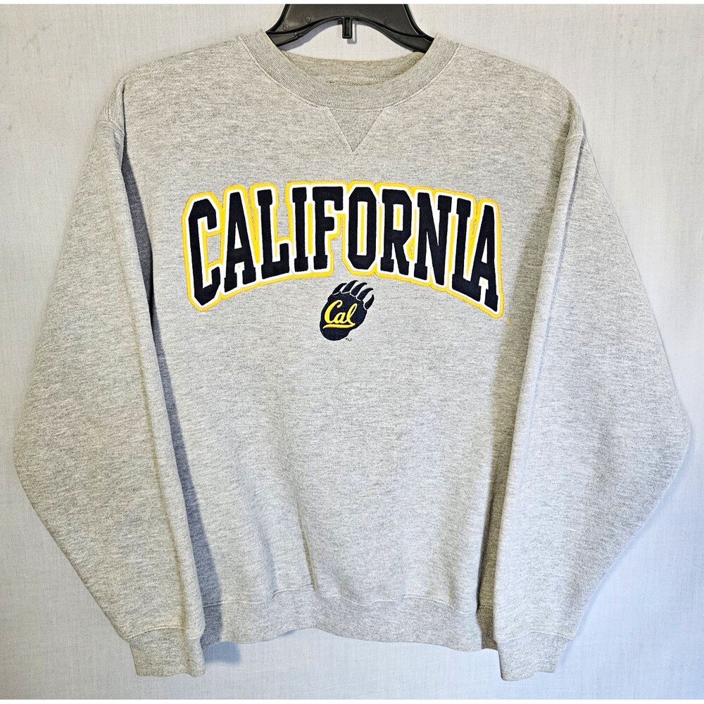 UCB California Berkley Sweatshirt Crewneck Mens M Grey Golden Bears Cal Pullover